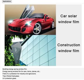 High Safety Car Solar Film , 100% UV Heat Insulation Car Window Tint Film